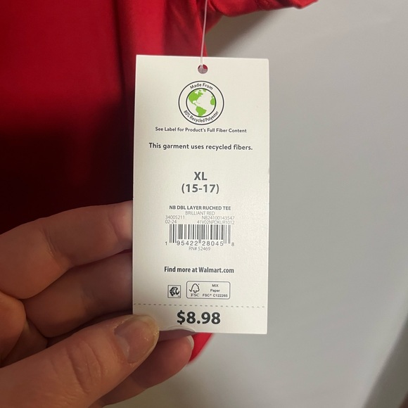 No Boundaries Vibrant Red Short Sleeve Top - Picture 3 of 4